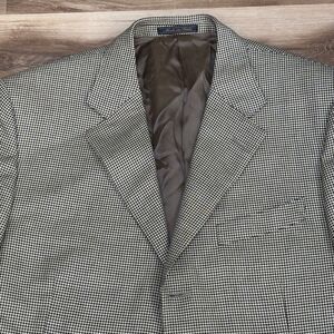 Trussini Blazer Mens 44R Gray Silk Wool Cashmere 3 Button Coat Sport Jacket